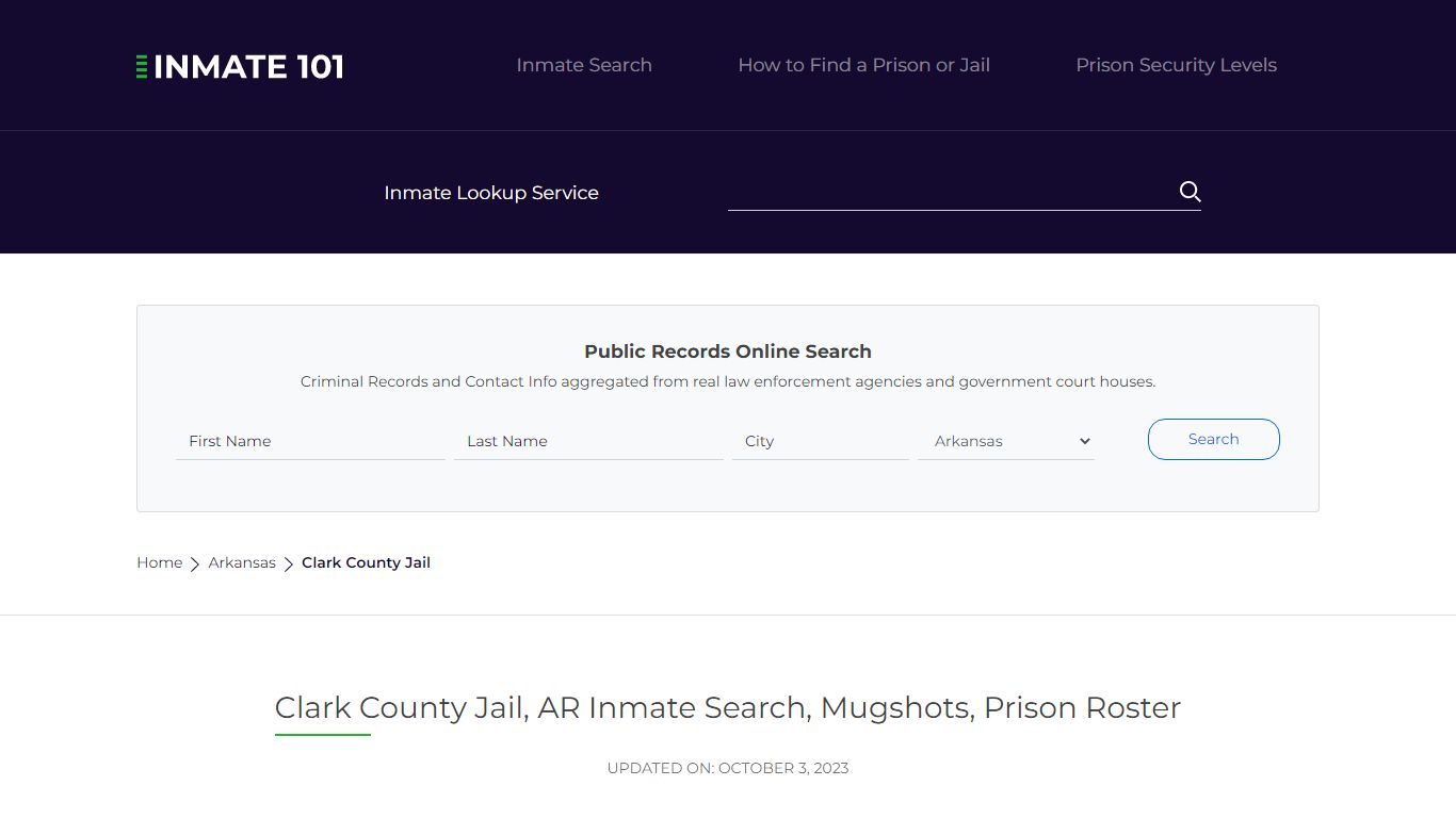 Clark County Jail, AR Inmate Search, Mugshots, Prison Roster