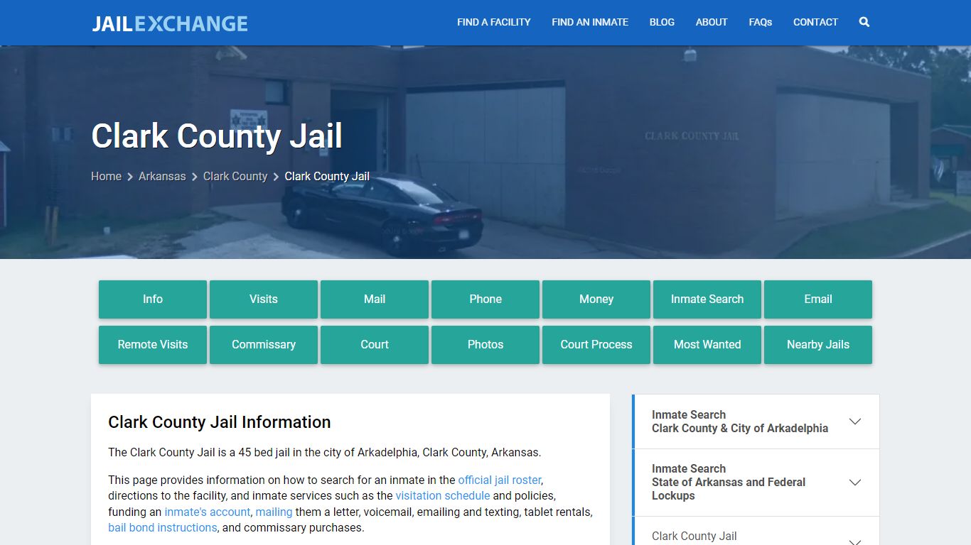 Clark County Jail, AR Inmate Search, Information